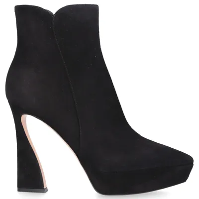 Gianvito Rossi Ankle Boots Vertigo 85 Suede In Black