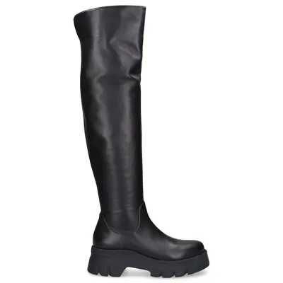 Gianvito Rossi Vitello Glove Calfskin Over-the-knee Boots In Black