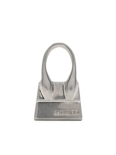 Jacquemus Bag Tote Stud Earrings In Silber