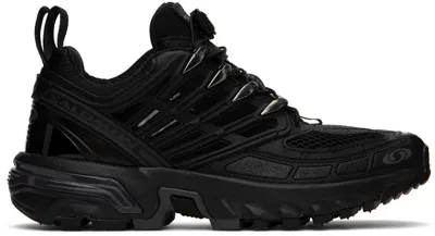 Salomon Acs Pro Advanced Rubber-trimmed Mesh Sneakers In Black