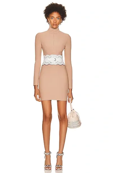 Alaïa Angie Dress In Nude