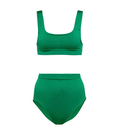 Prism Bra And Underwear Set In Jade Green