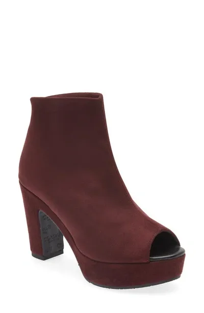 Cordani Tyra Peep Toe Platform Bootie In Barolo Stretch Suede