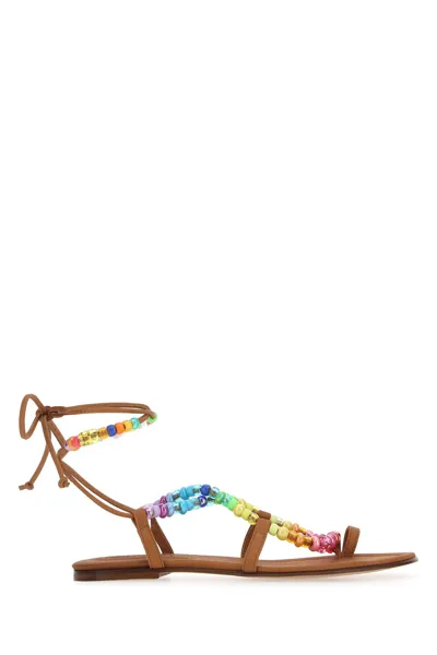 Alameda Turquesa Embellished Synthetic Leather Arco-iris Sandals Multicoloured  Donna 39