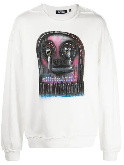 Haculla Graphic-print Cotton Sweatshirt In White