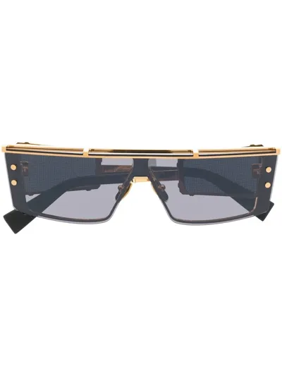 Balmain Eyewear Wonderboy Iii Rectangle-frame Sunglasses In Black