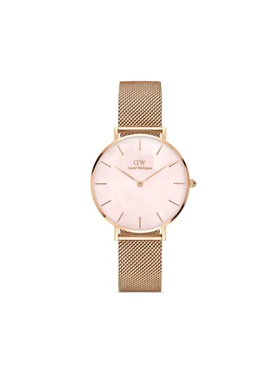 Daniel Wellington Petite Melrose 32mm Watch In Rosa