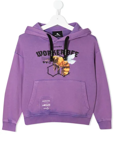 Mauna Kea Kids' Graphic-print Hoodie In Violett