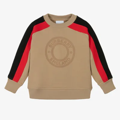 Burberry Babies' Boys Beige Logo Sweatshirt