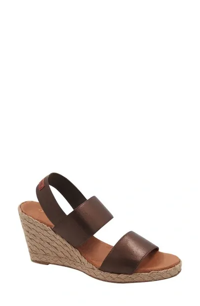 Andre Assous Allison Espadrille Wedge Sandal In Bronze