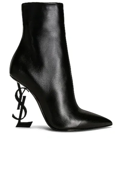 Saint Laurent Opyum 110 Ysl Heeled Boots In 1000