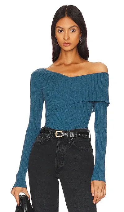 Lovers & Friends Booker Sweater In Dark Teal