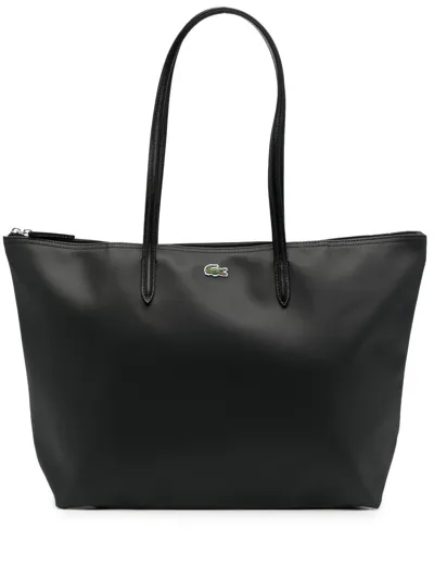 Lacoste Concept Appliqué-logo Tote Bag In Schwarz