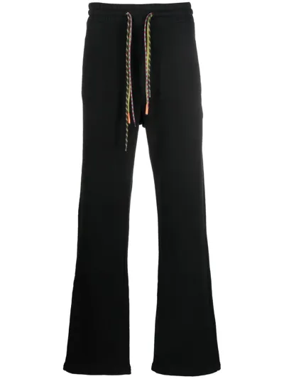 Ambush Wide-leg Organic-cotton Track Pants In Black