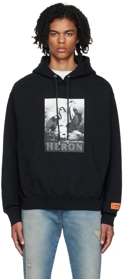 Heron Preston Graphic-print Pullover Hoodie In Black