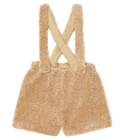 Il Gufo Baby Teddy Overalls In Bran Beige