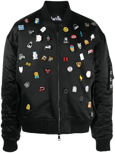 Haculla Decorative Pin-detail Bomber Jacket In Black