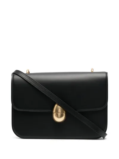 Neous Phoenix Leather Crossbody Bag In Nero