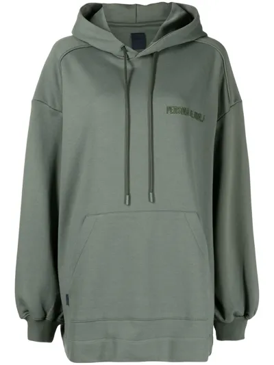 Juunj Graphic Drawstring Hoodie In Green