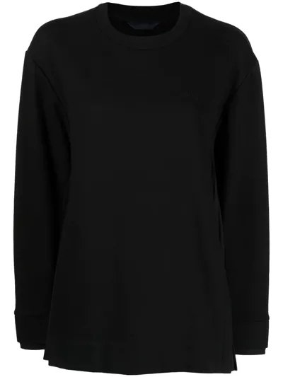 Juunj Crew-neck Knitted Jumper In Black