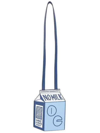 Opening Ceremony Milk Shoulder Bag In White Light Blue