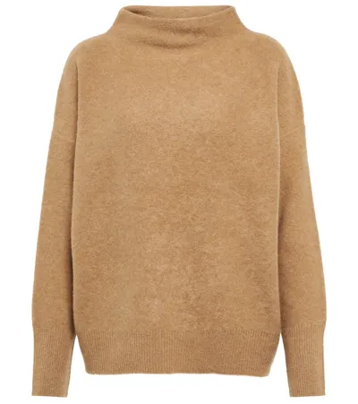 Vince Cashmere Sweater In Heather Sand Shell