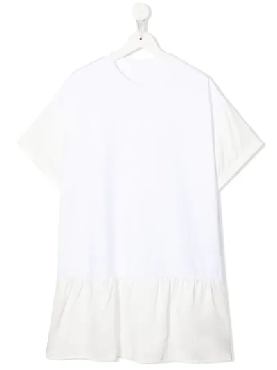 Mm6 Maison Margiela Logo-print T-shirt Dress In White