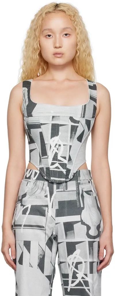 Miaou Gray Cambell Tank Top In Stone Grey