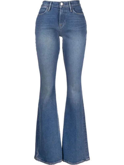 Frame Sdcr Blu Medio Flared Jeans In Lavado Claro