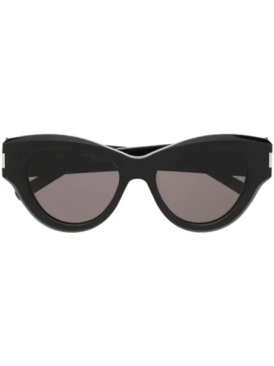 Saint Laurent Cat-eye Thick Sunglasses In Black