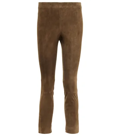 Vince Suede Pants In Brown