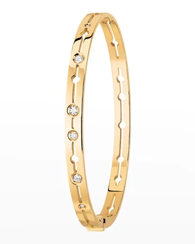 Dinh Van Dihn Van 18k Yellow Gold Pulse Diamond Bangle Bracelet