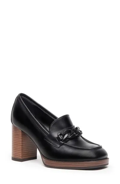 Nerogiardini Block Heel Loafer Pump In Black