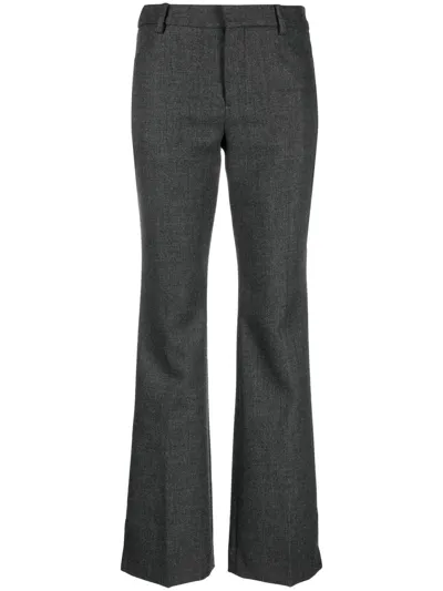 Ami Alexandre Mattiussi Mid-rise Flared Trousers In Black