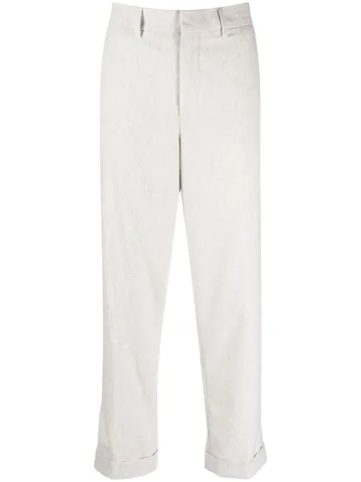 Closed Rolled-cuff Cropped Trousers In Grey