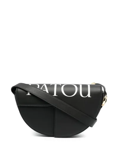 Patou Logo-print Leather Bag In Schwarz