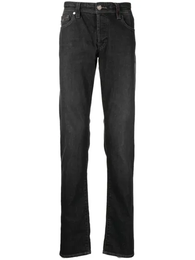 Sartoria Tramarossa Leonardo Slim-cut Mid-rise Jeans In Schwarz