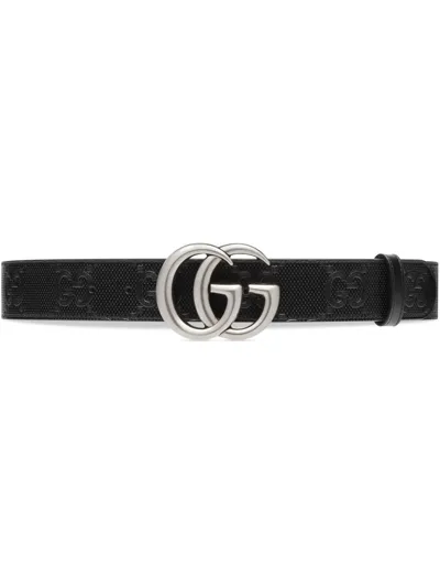 Gucci Gg Marmont Reversible Belt In Black