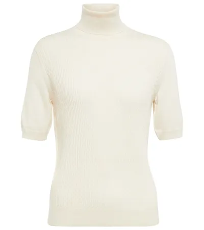 Loro Piana Castle Cable-knit Cashmere Top In Nougat