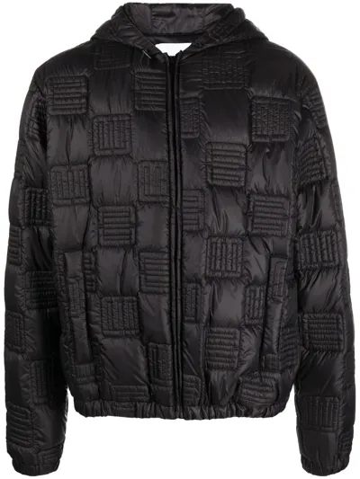 Ambush Monogram Quilted Nylon Jacket In Black Noc