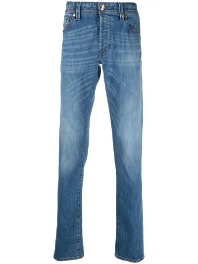 Sartoria Tramarossa Stretch-cotton Straight-leg Jeans In Blue