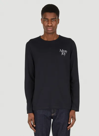 More Joy Embroidered Long Sleeve T-shirt In Black