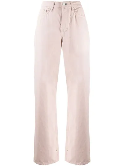 Rag & Bone Logan Wide-leg Mid-rise Cotton-blend Jeans In Blush