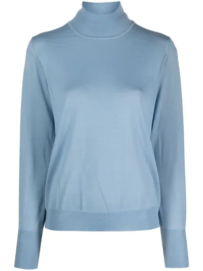 Nuur Merino Wool High-neck Jumper In Blue