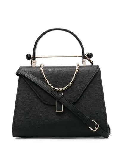 Valextra Iside Leather Tote Bag In Schwarz