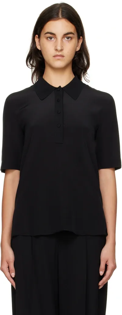 Joseph Crepe De Soie Alberta Blouse In Black