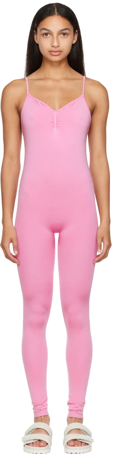 Prism Pink Balanced Unitard In Bubblegum