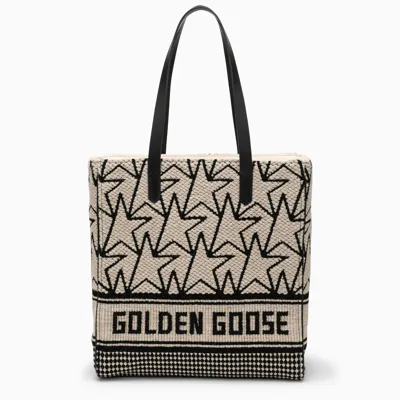 Golden Goose Canvas Tote Bag With Logo In White