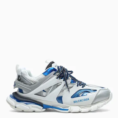 Balenciaga White/blue/grey Track Low Sneakers