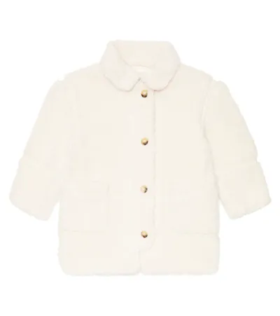 Chloé Kids' Faux Fur Coat In White